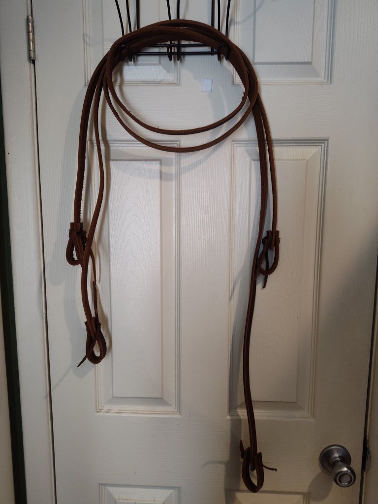 Brown Leather Horse roping Reins - Durable & Supple Equestrian Tack