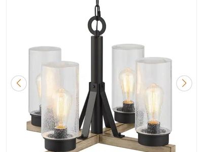 Hampton Bay Woodsboro 4-Light Exterior Chandelier – New!