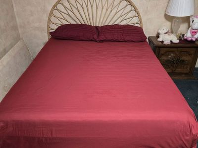 Queen Rattan/Peacock Headboard