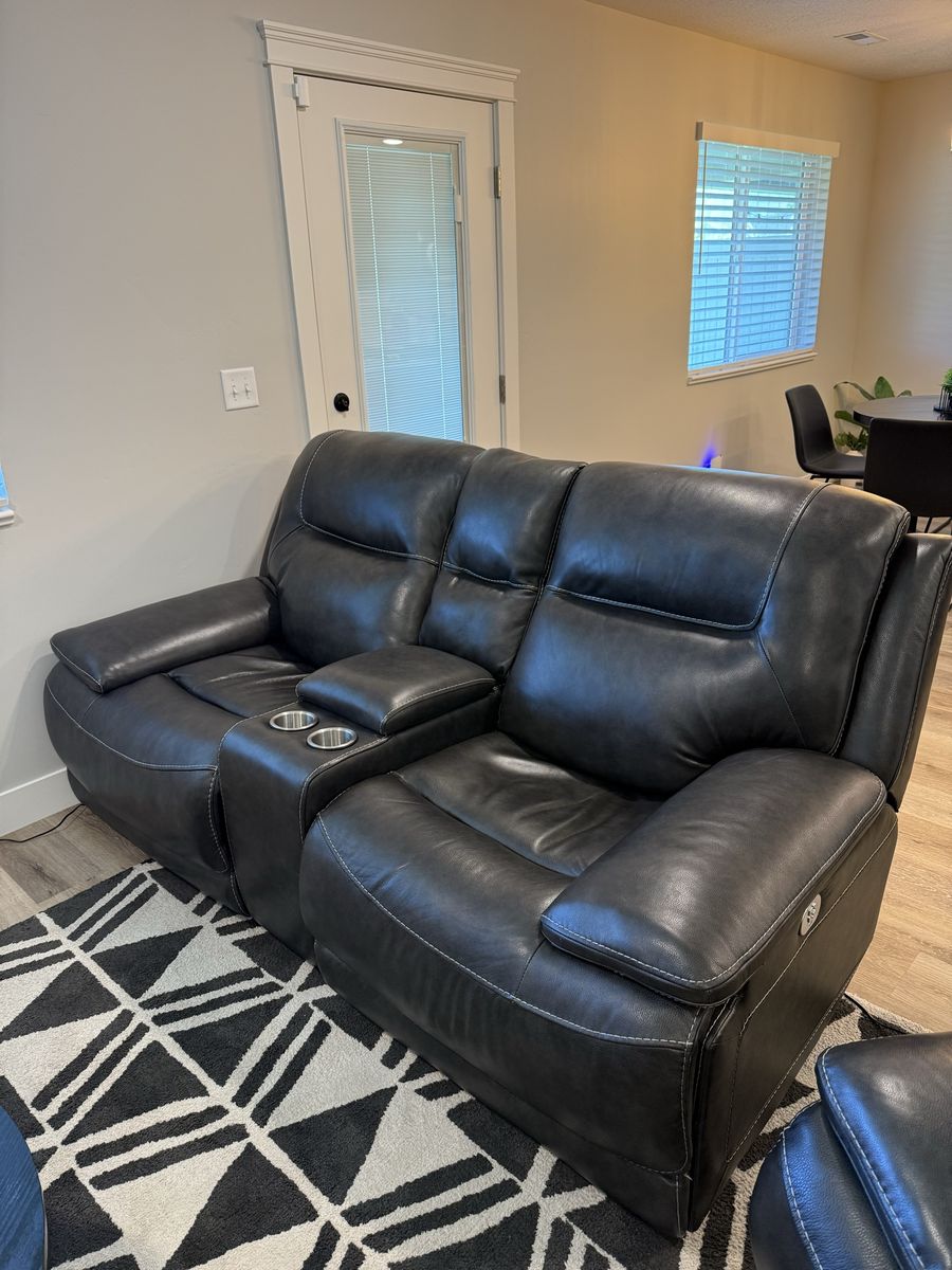 Leather Power Reclining Sofa