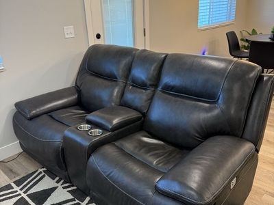 Leather Power Reclining Sofa