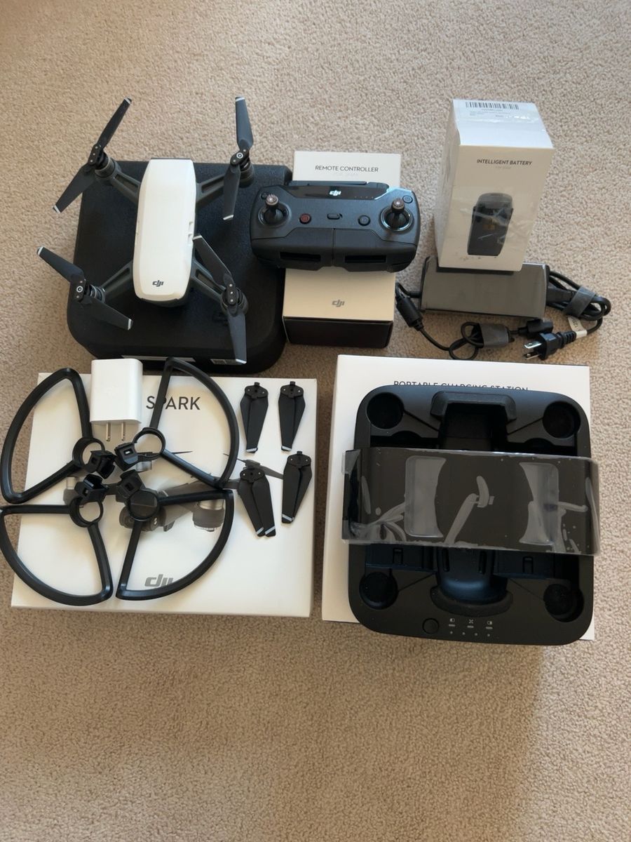 DJI Spark Drone Fly More Combo with Remote, 3 Batteries, & Charging Station