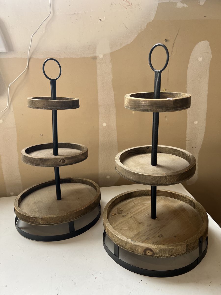 Rustic Tiered Serving Trays