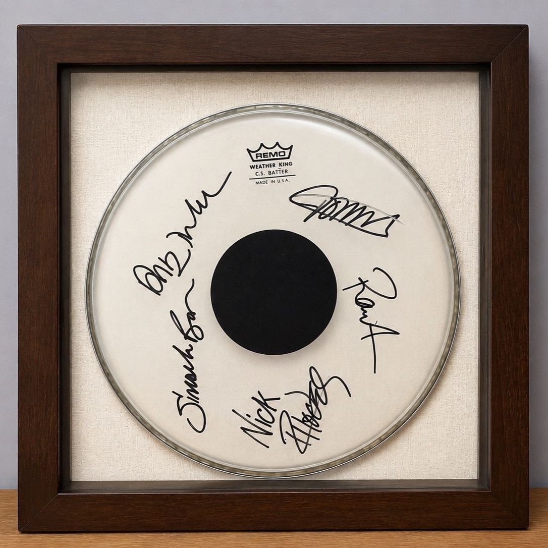 Duran Duran Drumhead Signed by All 5 Original Members