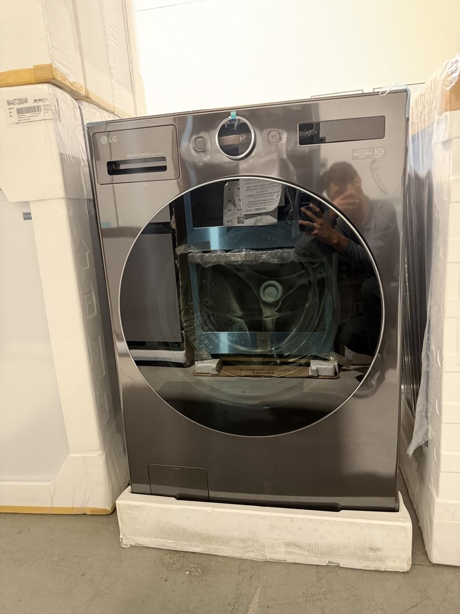LG WashCombo All-in-One Washer/Dryer in Black Stainless Steel - Ventless, Front Load