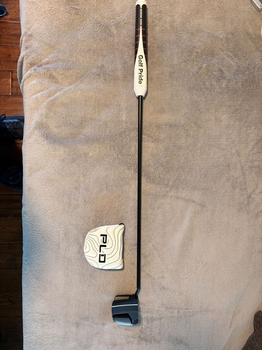 Ping PLD Milled Alley Blue 4 Putter - Golf Pride Grip, White/Black, Right Handed