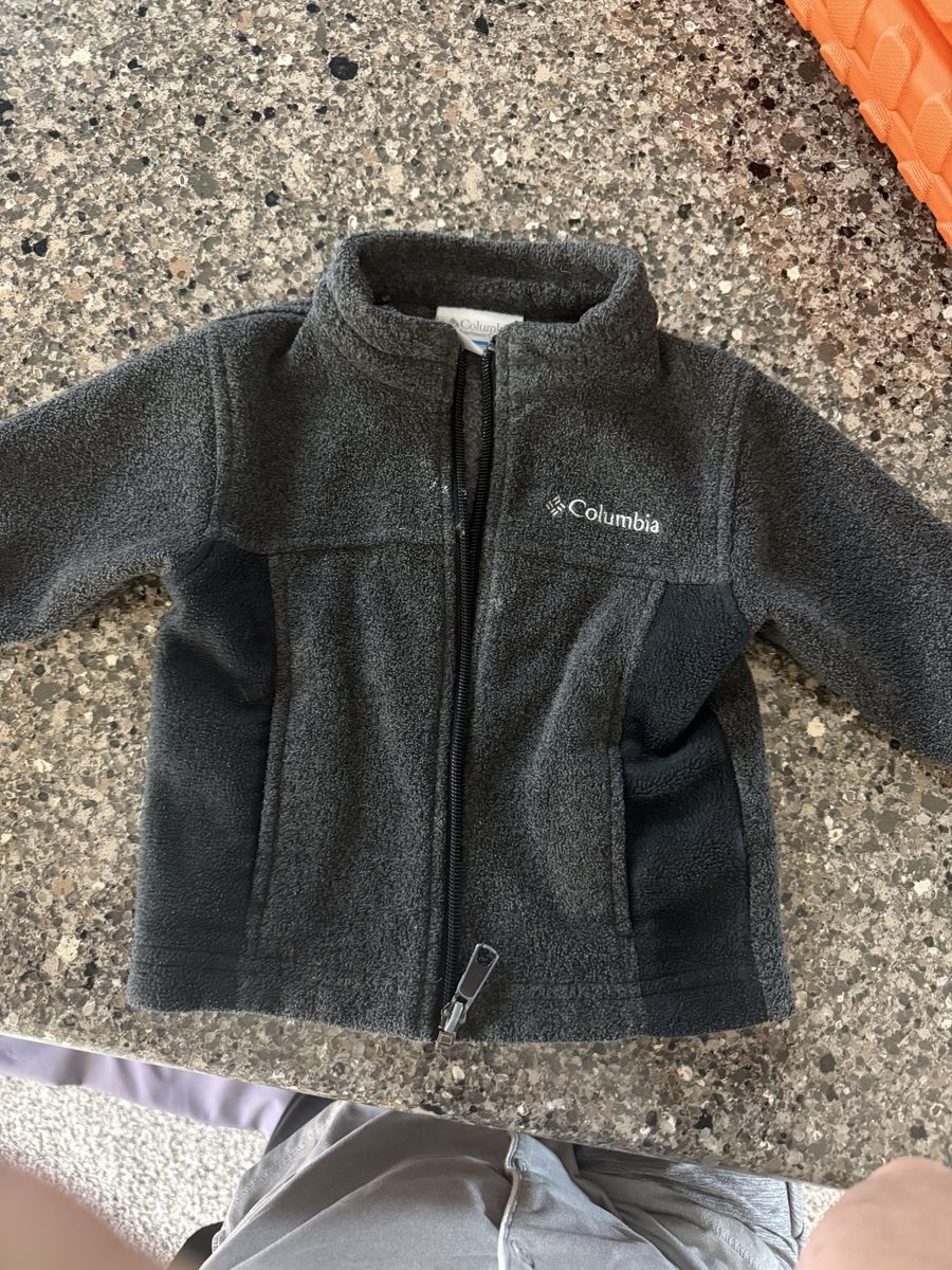 Columbia Full Zip Fleece Jacket - Gray - Infants 6-12months- Outdoor Wear