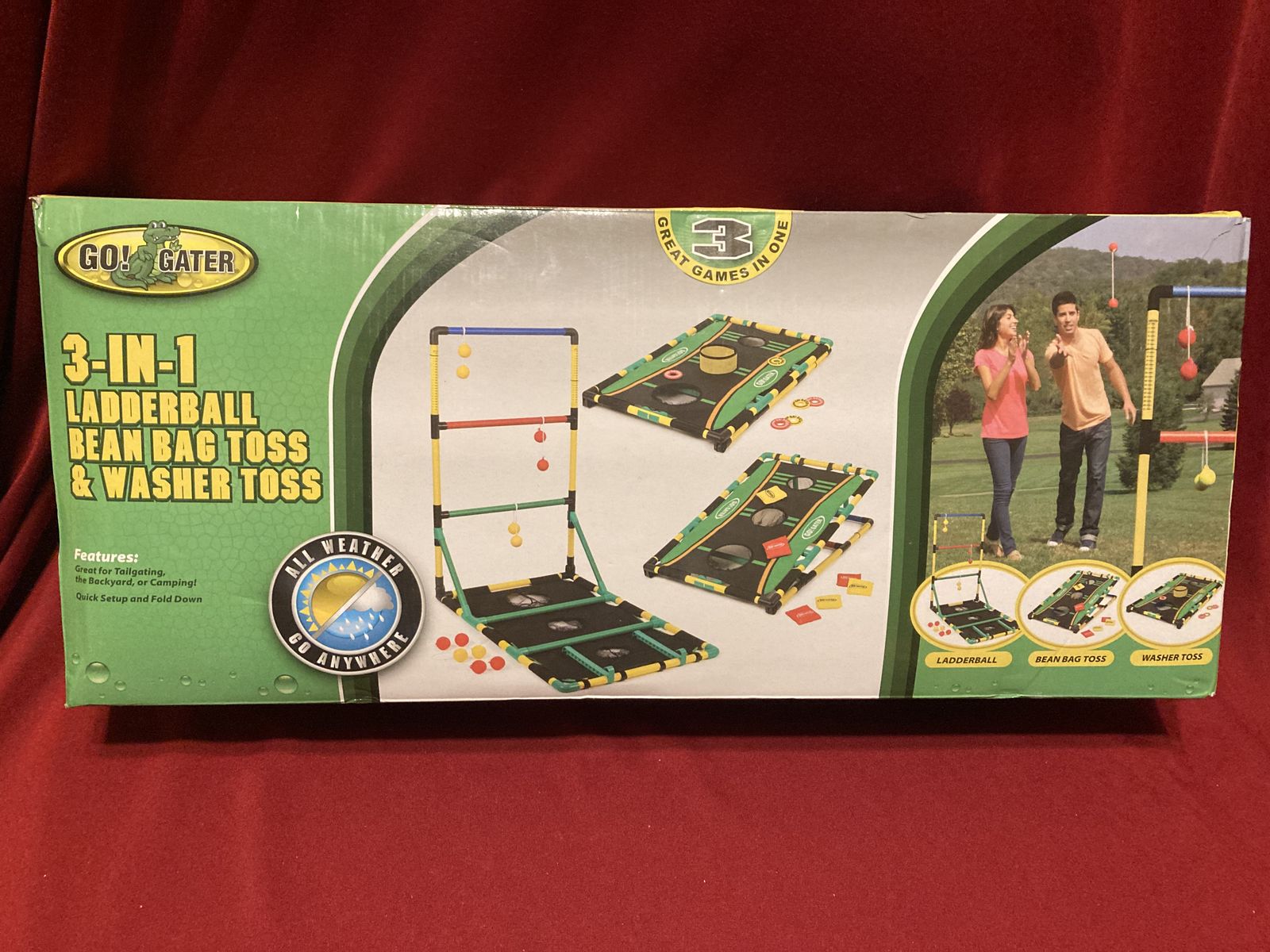 Go Gater 3-IN-1 LadderBall Bean Bag Toss & Washer Toss New