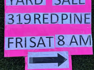 Alpine Yard Sale Follow the Pink Signs