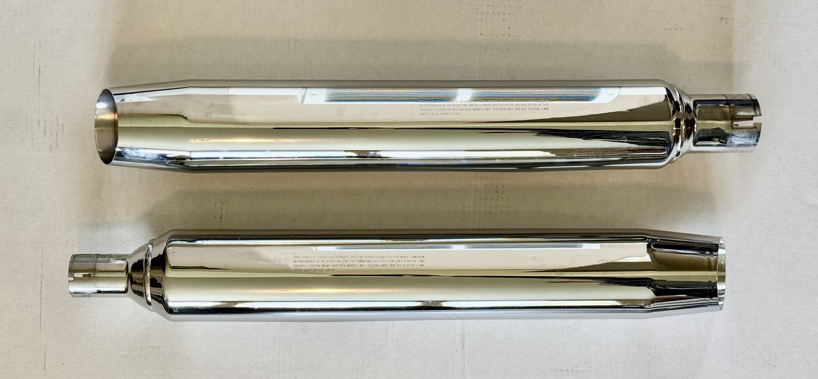 Harley Davidson Chrome Slip-On Exhaust Mufflers