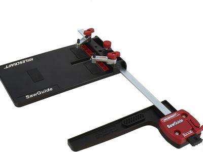 Milescraft 1403 Universal Saw Guide for Circular and Jig Saws Rip Guide Extends 14in Cuts Circles up to 24in