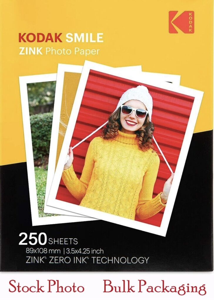 Kodak 3.5x4.25 Premium Zink Photo Paper, 250 Pgs