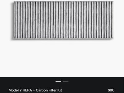 Brand new Tesla model Y OEM biohard filters. (Full replacement with carbon and pre filters)