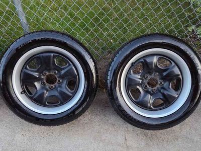 Cooper Zeon RS3-G1 Tires (2) on Black/Silver Rims - P215/65R15 95H, Used Good Condition
