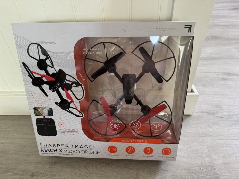 NEW Sharper Image Mach X Video Drone