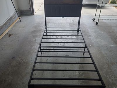 Twin XL Bed Frame w/ Charging Headboard (USB & Power Outlets)