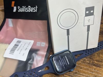 Blue Aluminum Apple Watch Series 7 41mm with Bands and Charger