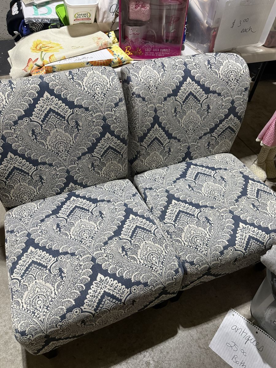Stunning, navy, and  Taupe accent chairs