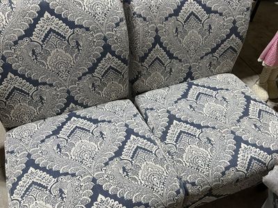 Stunning, navy, and Taupe accent chairs