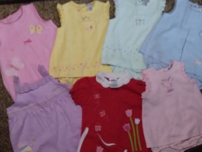 7 SUMMER OUTFITS FOR 3-6 MOS.