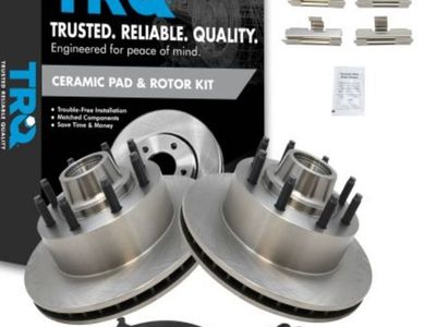 2002 Ford E350 Super Duty Front with Single Rear Wheels (SRW) Ceramic Brake Pad & Rotor Kit
