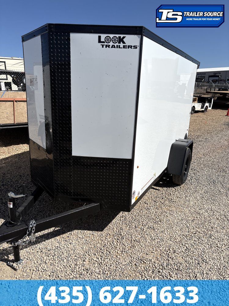 5x10 Look ST DLX Enclosed Cargo Trailer - 5'6" Interior - 3.5K GVWR - .080 PolyCor, Black Out Package, Ramp Door