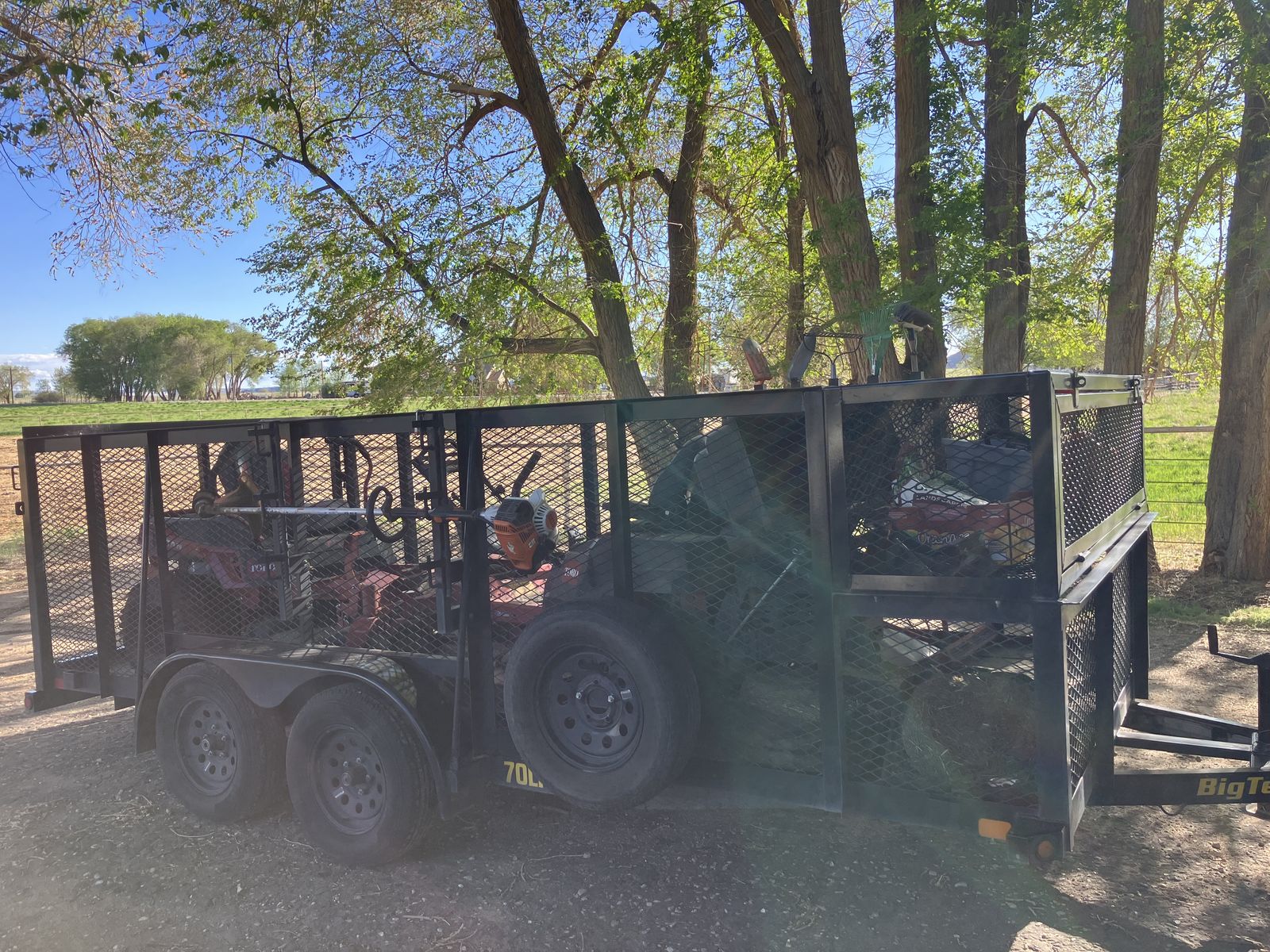 Tandem Trailer Big Tex 70lr w/ 4ft sides