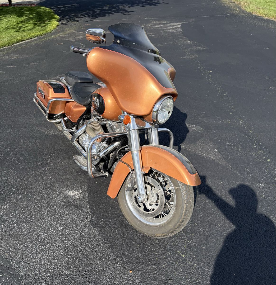 2008 Harley-Davidson Street Glide Touring Motorcycle in Copper with Hard Saddlebags