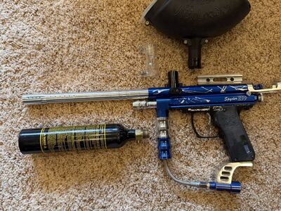Spyder E99 paintball Gun With Hopper And Tank