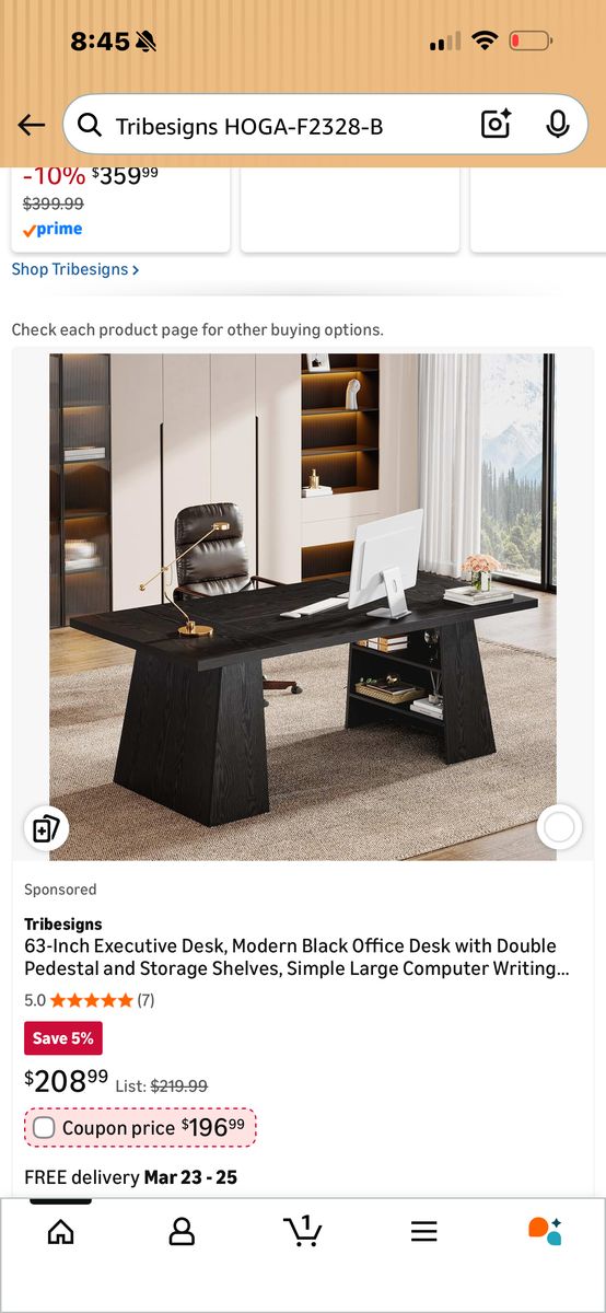 Tribesigns 63" Desk (See Details)