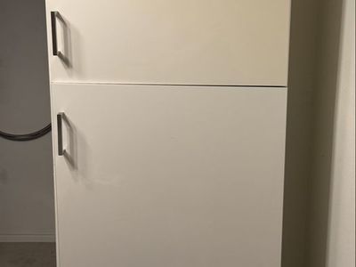 Tall White Storage Cabinet / Pantry – No Assembly Required!