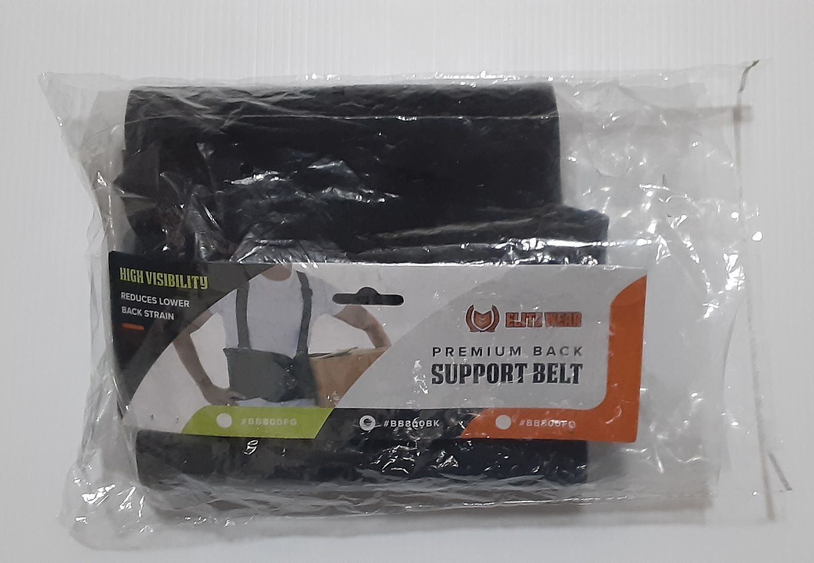 Elite Wear High Visibility Adjustable Suspender Premium  Back Support Belt - Size Medium - New