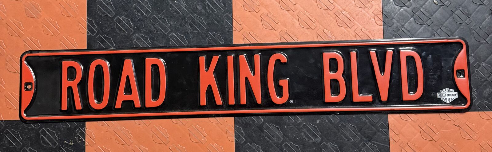 Heavy Harley Davidson Road King Blvd Metal Sign