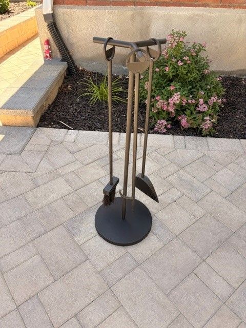 Black Metal Fireplace Tools
