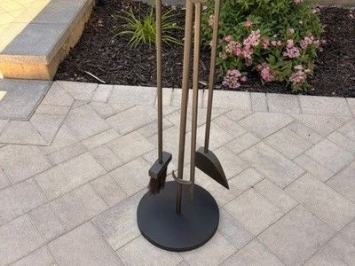 Black Metal Fireplace Tools