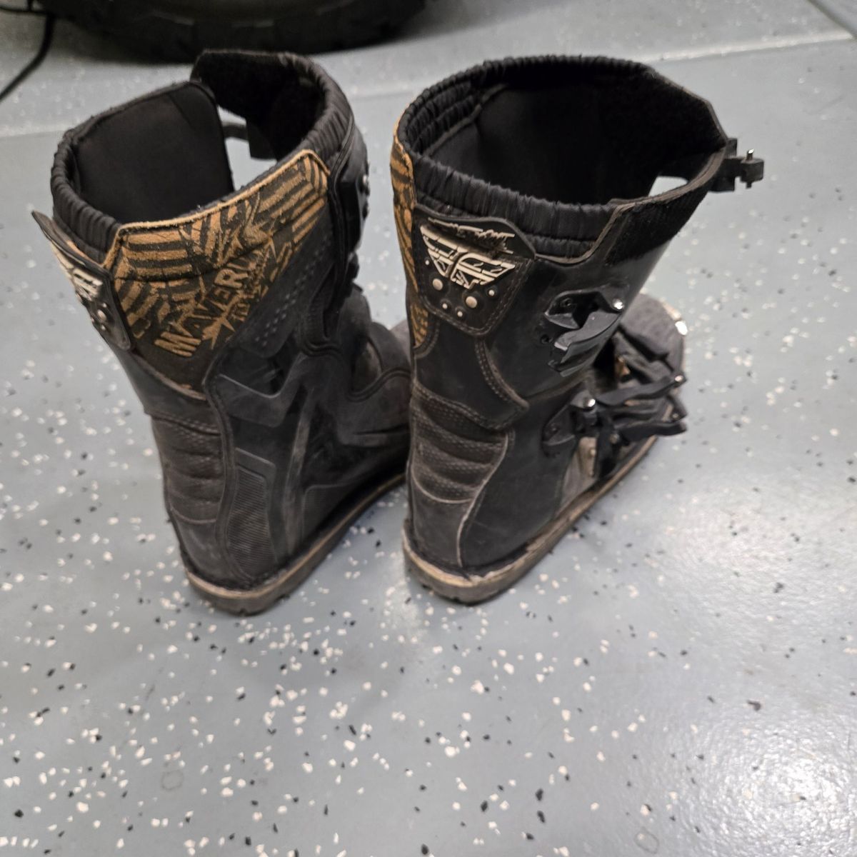 Fly Racing Maverik Dirt Bike Motocross Boots Black Size 10