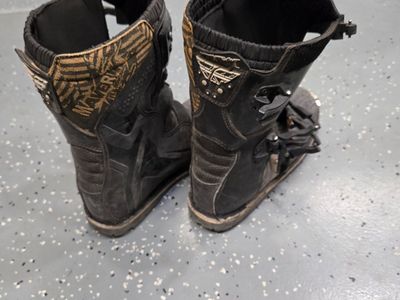 Fly Racing Maverik Dirt Bike Motocross Boots Black Size 10