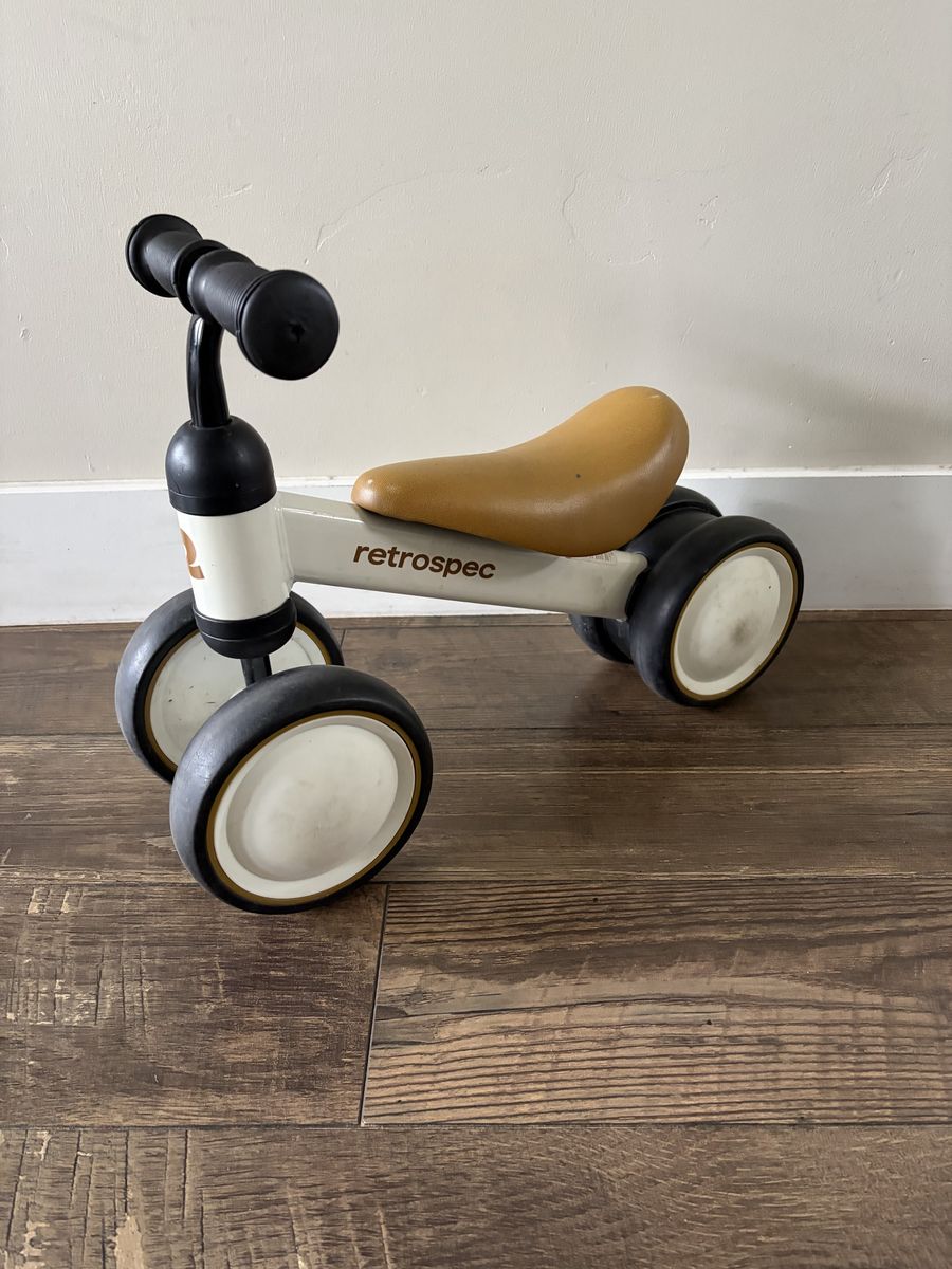 Baby Balance Bike, 4-Wheel Ride-On Toy First Bike & Toddler