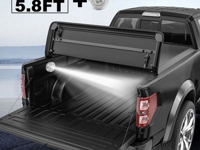 4 Fold 5.8FT Bed Soft Truck Tonneau Cover For 19-26 Chevy Silverado GMC Sierra