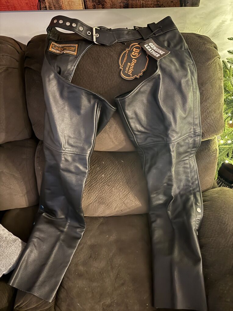 Motercycle Leather Chaps