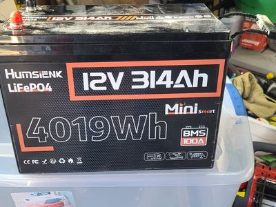 12V 314Ah LiFePO4 Lithium Battery with Bluetooth & 100Amp BMS – 4.19kWh capacity!