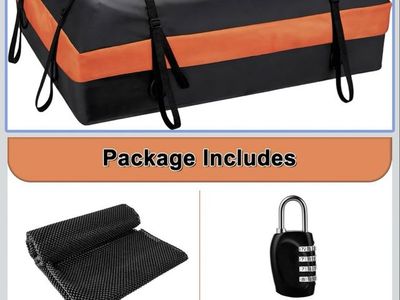NEW Murealy Waterproof Car Roof Cargo Carrier Bag with Anti-Slip Mat, Lock, and Door Hooks