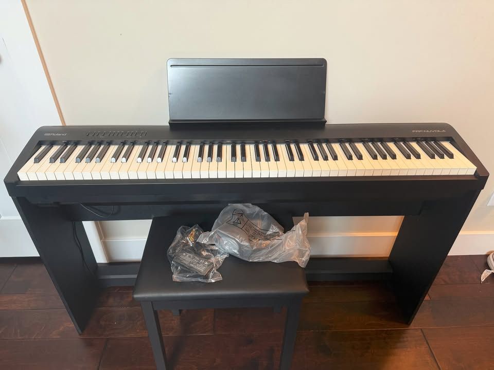 Roland FRP Nuvola Digital Piano Bundle w/ Stand, Bench, headphone, and 3-pedals.