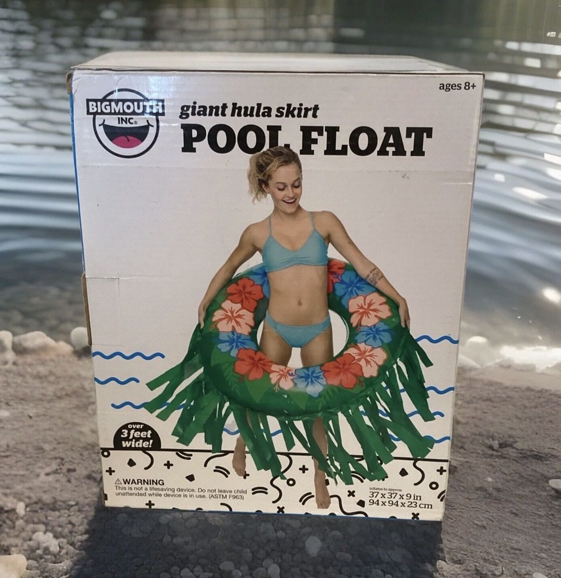 BigMouth Inc. Giant Hula Skirt Pool Float - Over 3 Feet Wide! Fun Summer Inflatable — NIB