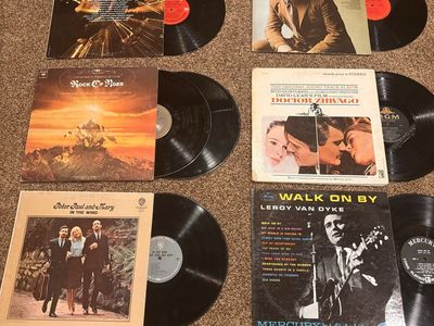 Vintage Vinyl Record Album Lot - Ray Price, Peter Paul & Mary, Doctor Zhivago Soundtrack & More