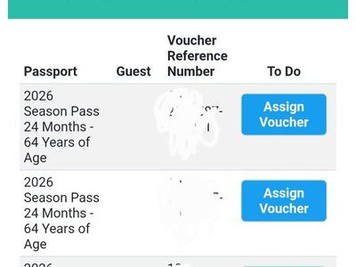 2 unasighned lagoon adult season passes 1 parking