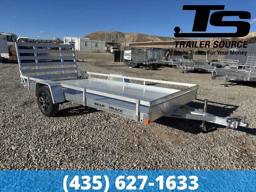 7x14 Bear Track BTU Aluminum Utility Trailer - 3.5K GVWR - Alloy Wheels