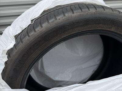 Porsche Macan GTS Michelin tires; two 305s rear, two 265s front