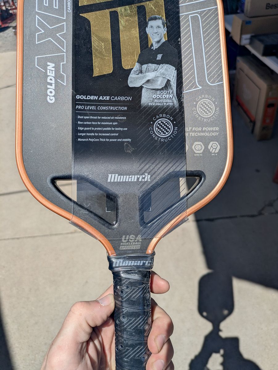 The Golden Axe Carbon Pickleball Paddle