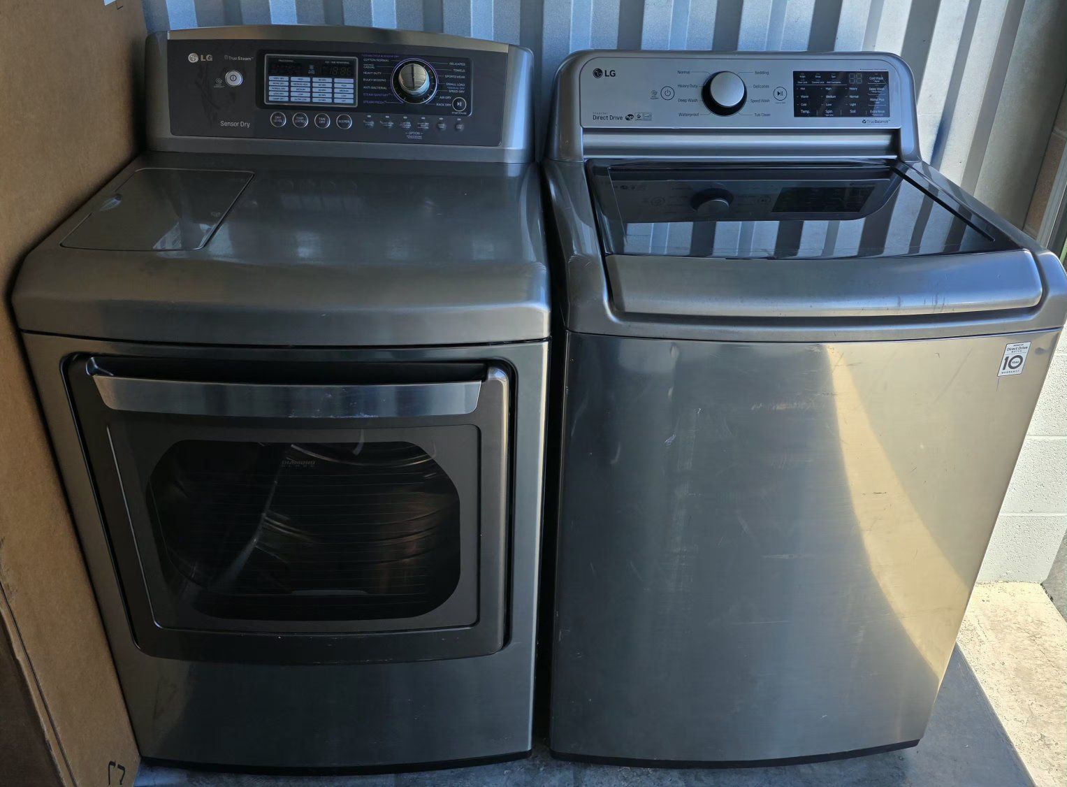 LG washer &electric steam dryer set free delivery